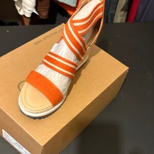 Tommy Hilfiger Orange Strappy Sandals